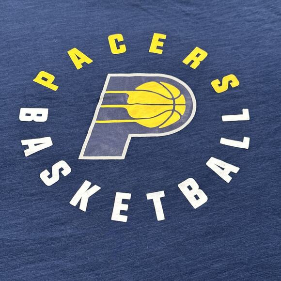 Indiana Pacers T Shirt Mens Size XL NBA Basketball Blue Cotton Blend Soft Fabric - Picture 2 of 9